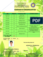 Class Program in Kindergarten: San Julian Primary School