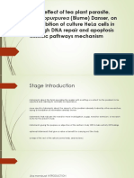 Tea parasite inhibits HeLa cell growth through DNA repair and apoptosis