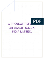 A Project Report On Maruti Suzuki India