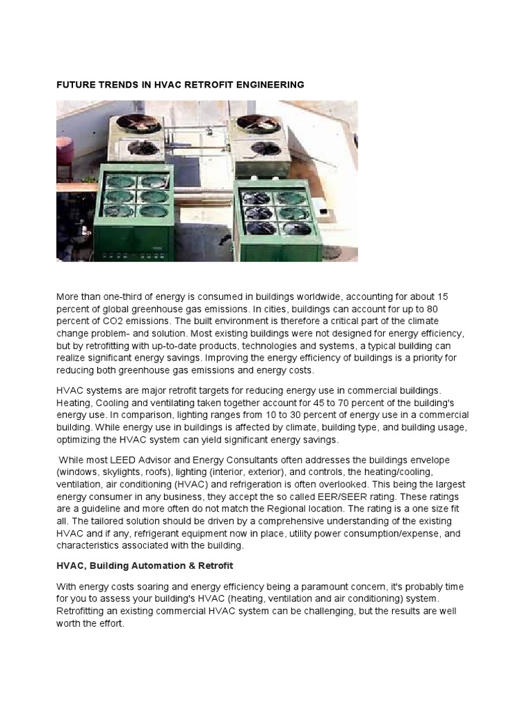 Future HVAC Retrofit Trends for Efficiency | PDF | Efficient Energy Use ...