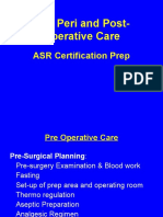 Pre, Peri and Post-Operative Care: ASR Certification Prep