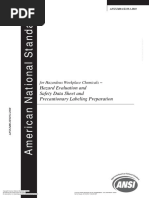 Hazard evalution and safety data sheet and precautionary labeling preparation