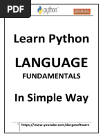 Learn Python Language Fundamentals in Simple Way Bu Uday Kumar Sah (Djuday)