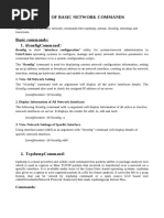 Ex - No: 1 Study of Basic Network Commands