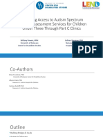 Increasing Access to Autism Spectrum Disorder Assessment Services for Children Under Three Through Part C Clinics