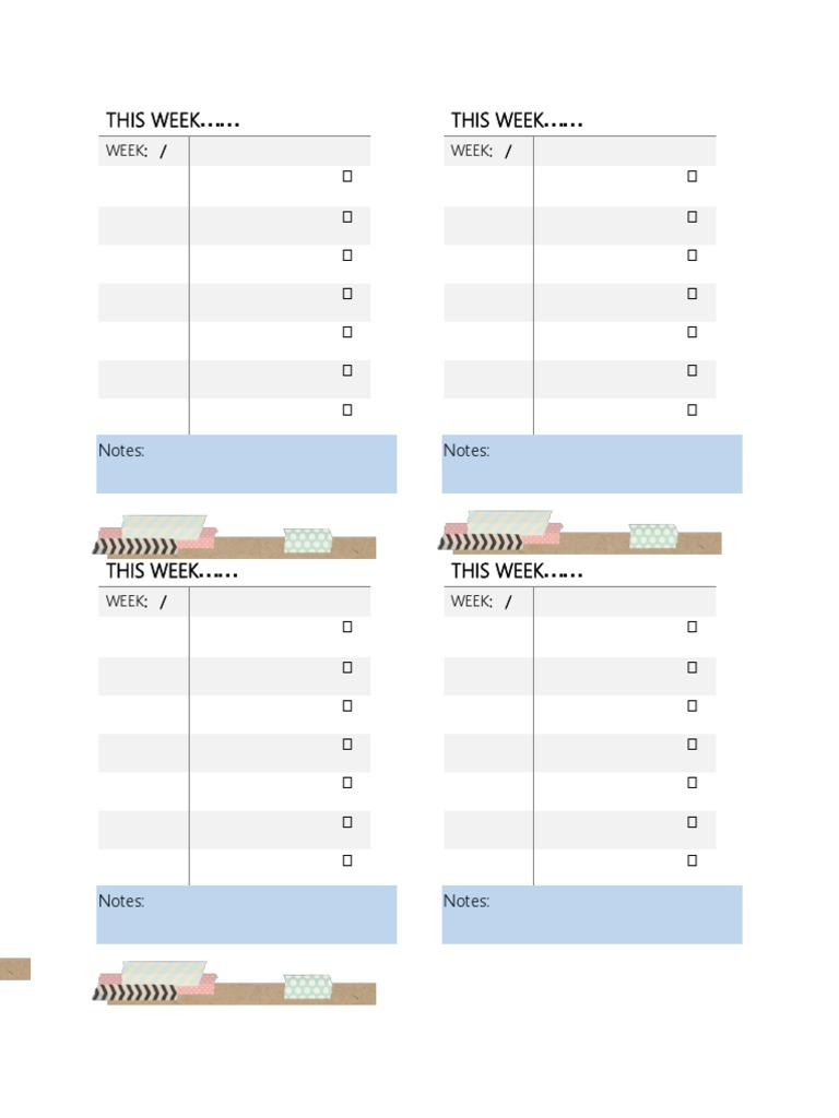 THIS WEEK - Template | PDF | Home & Garden