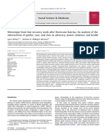 Mississippi Front-Line Recovery Work After Hurricane Katrina: An Analysis of The Intersections of Gender, Race, and Class in Advocacy, Power Relations, and Health