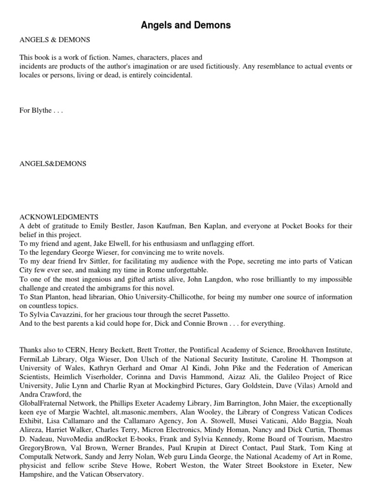 Angels And Demons Download Free Pdf World Wide Web Internet Web