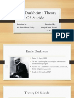 Emile Durkheim: Theory of Suicide