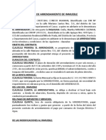 Contrato de arrendamiento y solicitud de desafiliación cooperativa