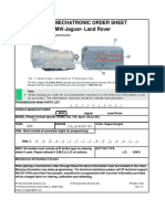 ZF 6Hp Mechatronic Order Sheet BMW-Jaguar-Land Rover