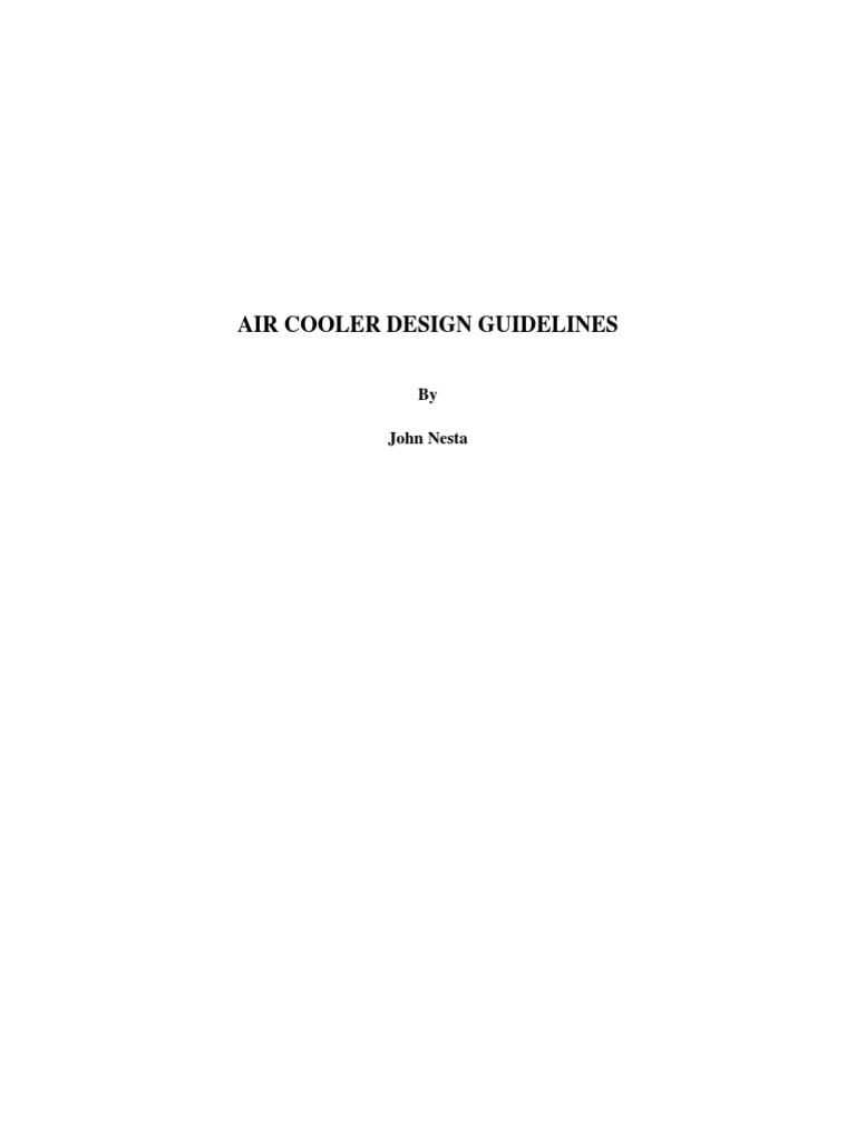 Air Cooler Design Guidelines Rev 6, Jul 2012 PDF Heat Exchanger