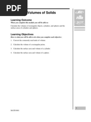 Area Vol Pdf Volume Area