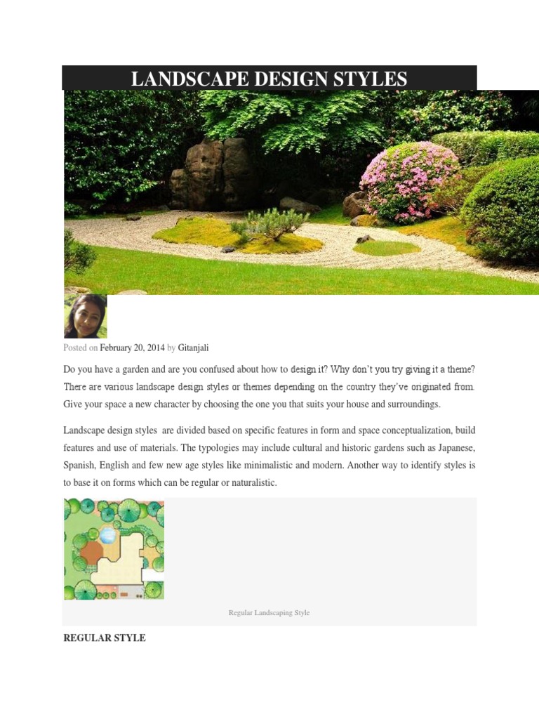 Landscape Design Styles Pdf Gardens Landscape