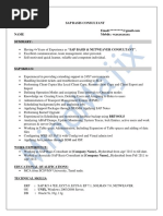 SAP Basis Sample Resume 3