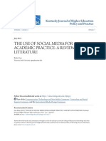 Social Media Use in Higher Education