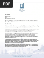 Letter From Mayor Tory to TPA Chair Lefton - 2019-07-22