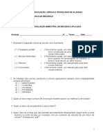 2 Avaliação de Mecânica Aplicada - Prova B-1 Bimestre de 2010