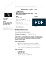 Muhammad Salman Khan: Qualifications