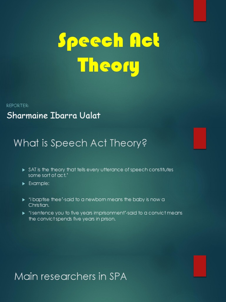 Speech Act Theory PDF Human Communication Semiotics