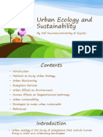 Urban Ecology and Sustainability: by Atif Nauman (University of Gujrat)