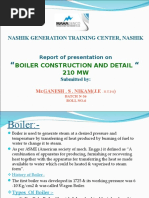 Boiler Construction and Detail 210 MW: Nashik Generation Training Center, Nashik