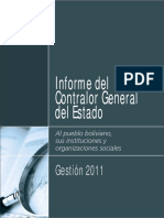 Informe Del Contralor General Del Estado: Gestión 2011