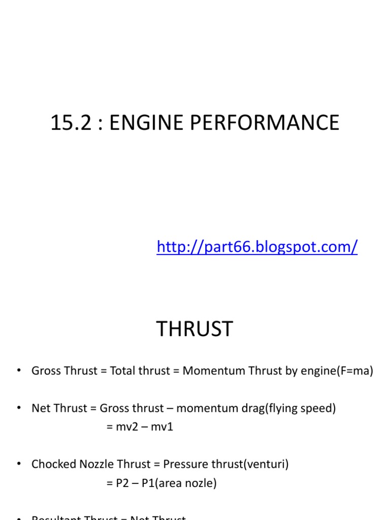 Engine Performance PDF Thrust Jet Engine