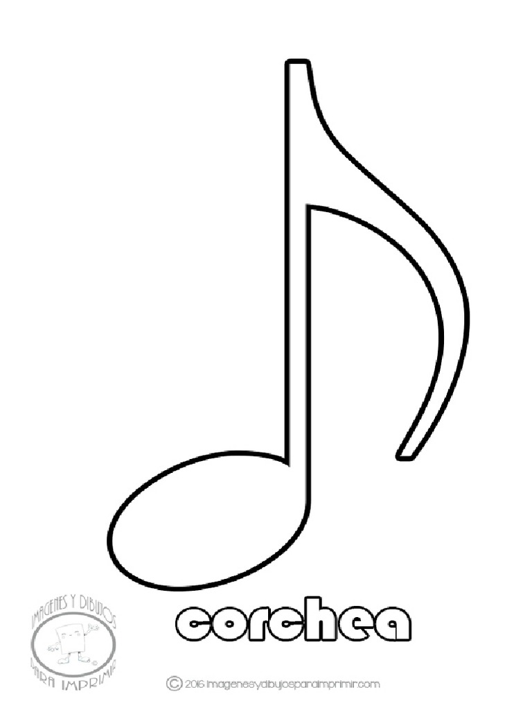 Dibujos de Las Notas Musicales Para Imprimir y Colorear15