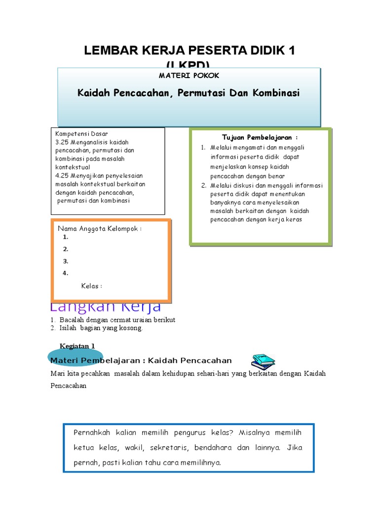 Lkpd Kaidah Pencacahan Pdf