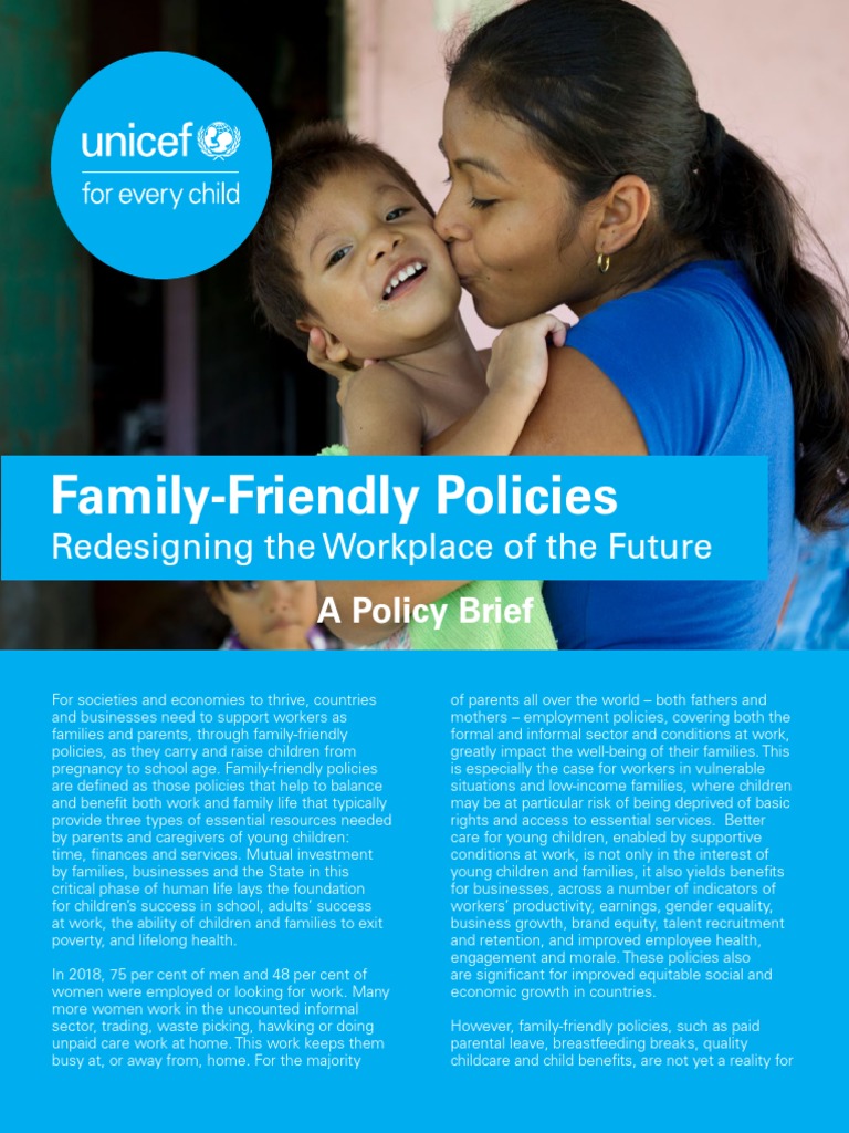 UNICEF Policy Brief Family Friendly Policies 2019 Download Free PDF