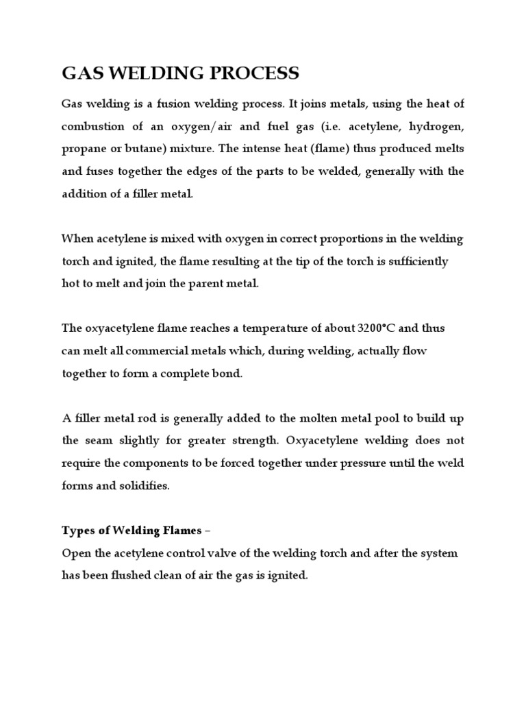 Gas Welding PDF Welding Construction