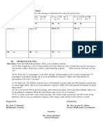 Direction: Complete The Table To Solve The Missing or Indicated Term Using The Given Terms