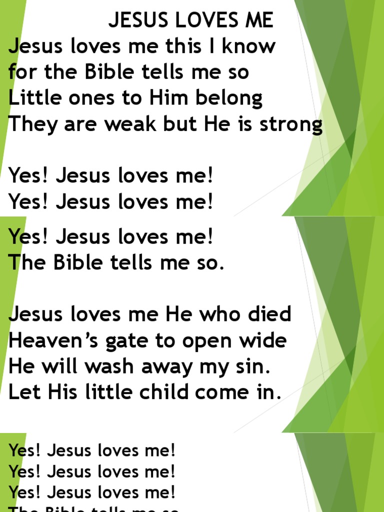 Jesus Loves Me Lyrics | PDF