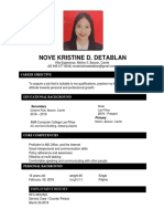 Nove Kristine D. Detablan: Career Objective