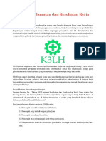 Menerapkan K3LH Disesuaikan Dengan Lingkungan Kerja