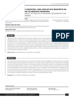 TRANSPARÊNCIA PÚBLICA MUNICIPAL: UMA ANÁLISE DOS MUNICÍPIOS MINEIROS QUE DECRETAM CALAMIDADE FINANCEIRA Gislaine Aparecida Santana