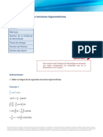 Integracion de Funciones Trigonométricas