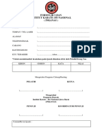 Formulir Ujian Kyu Baru 2017