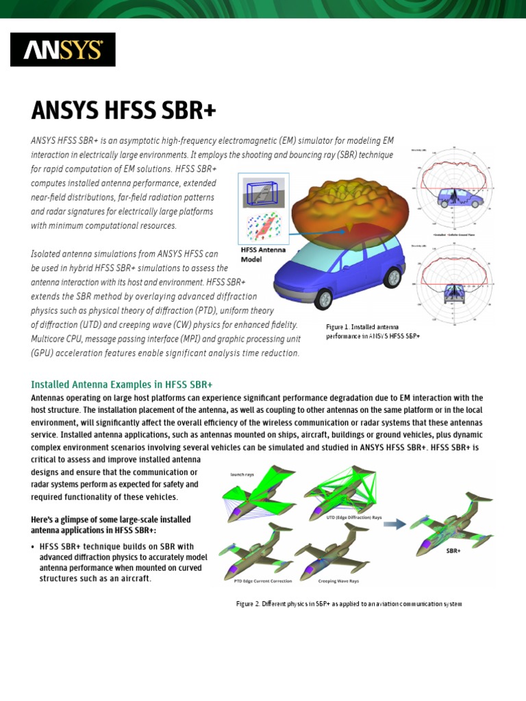 ANSYS HFSS SBR+ - Brochure | PDF | Antenna (Radio) | Radar
