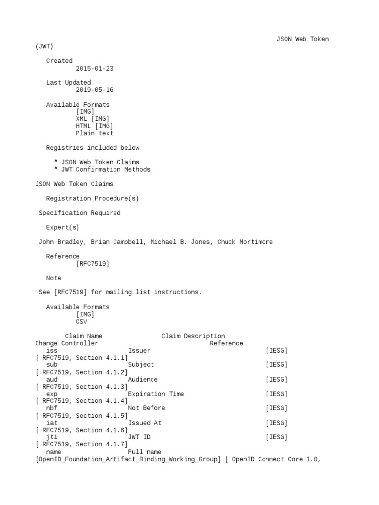 Java Web Token | PDF | Authentication | Communications Protocols