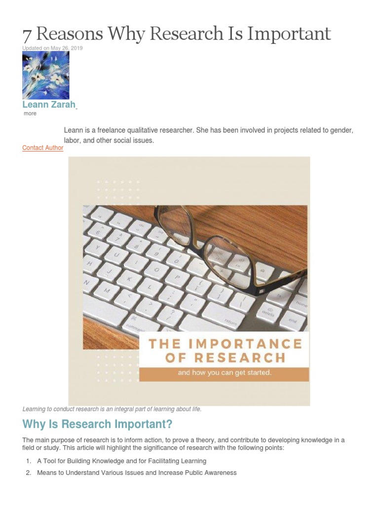 Importance of Research Explained | PDF | Dementia | Journalism