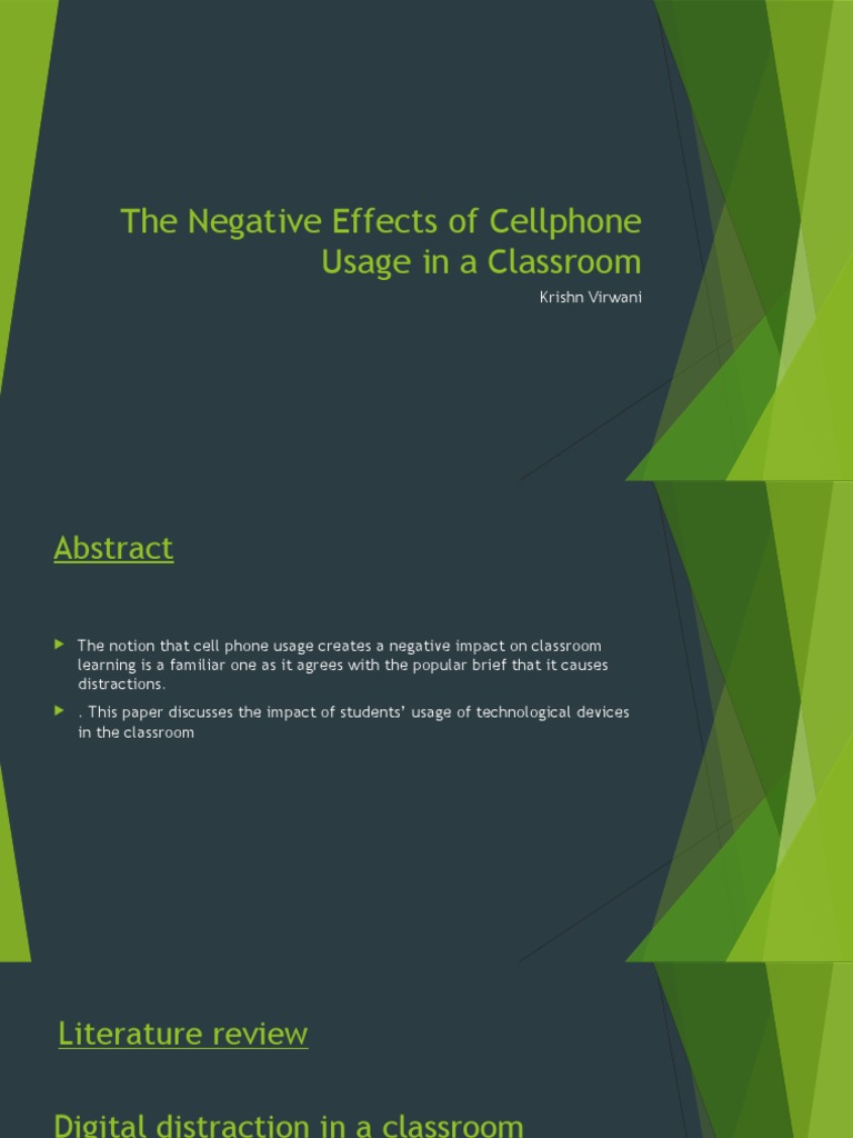 Negative Impact of Cellphones in Classrooms | PDF | Classroom | Mobile ...
