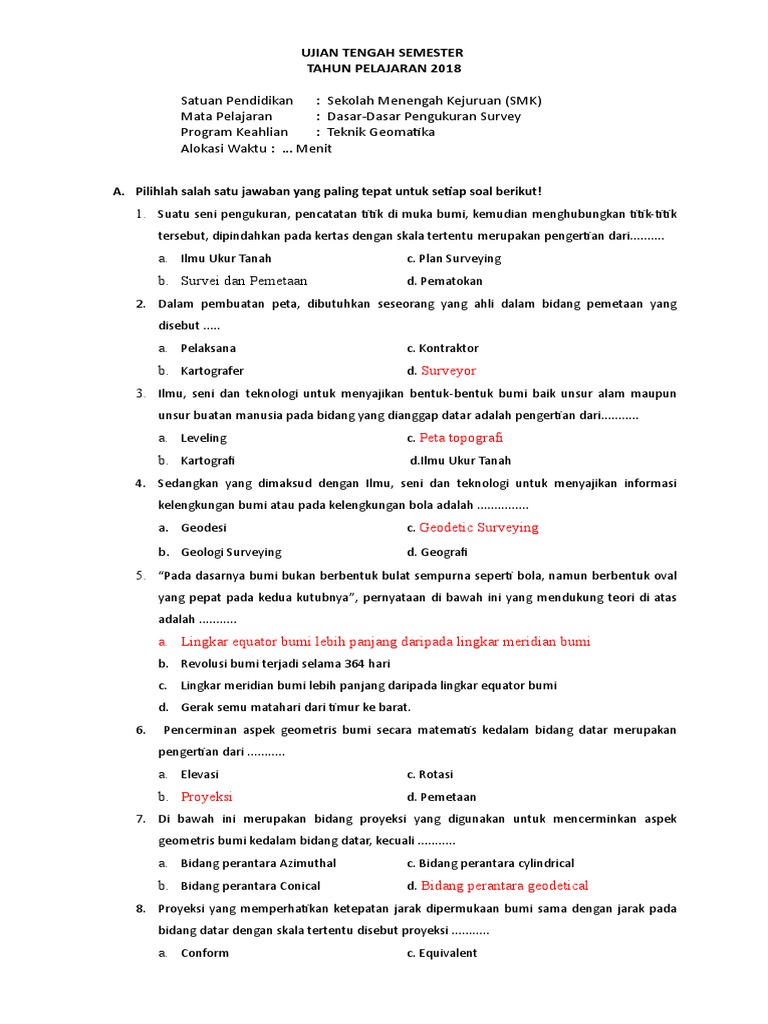 Contoh Soal Survey