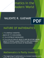 Mathematics in The Modern World