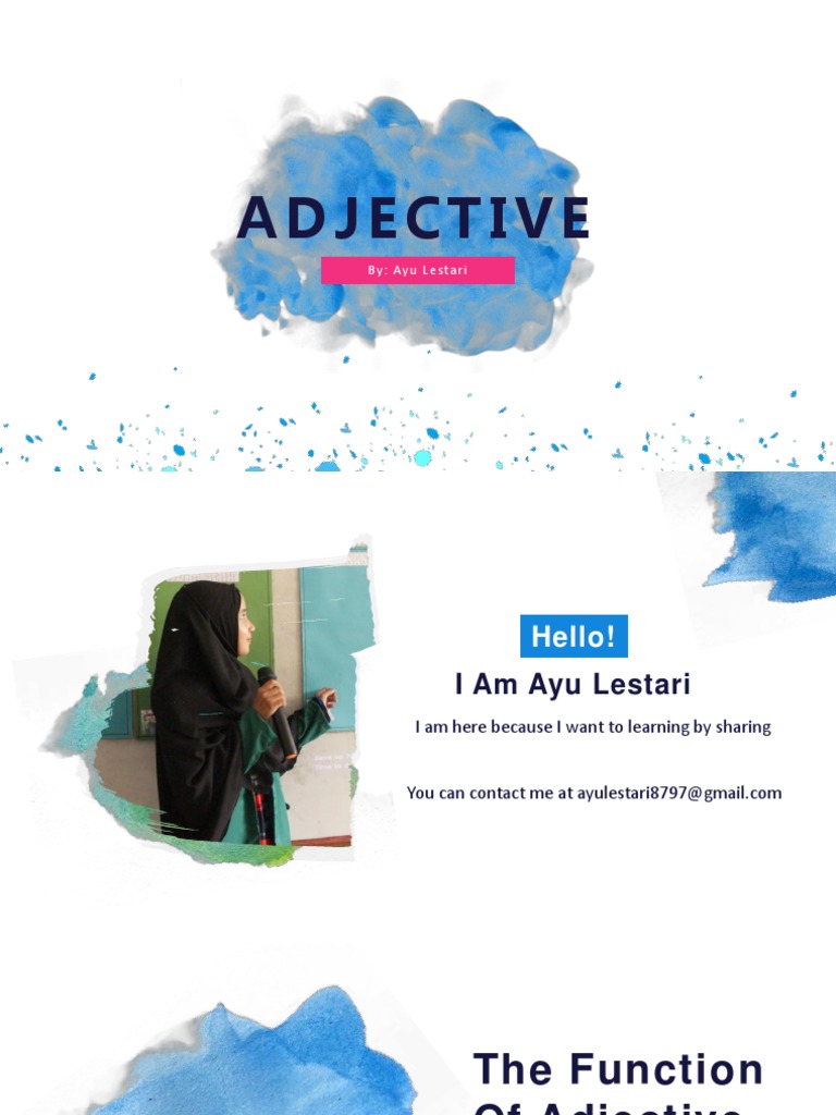 Presentase Bahasa Inggris Materi Adjective Adjective Verb