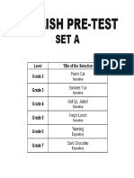 English Pretest-Set A