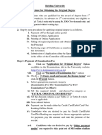 Procedure For Applying For Original Degree PDF