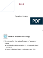 Unit 1: Operations Strategy