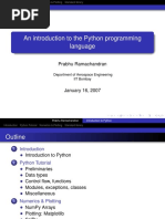 An Introduction To The Python Programming Language: Prabhu Ramachandran